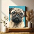 thumbnail image 6 of Smart Pug with Glasses Canvas Print, Wall Art for Living Room, Bedroom, Office, Cafe, Bar, Study, 6 of 8