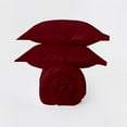 thumbnail image 2 of Homi Drapes 100% Egyptian Cotton 3 Piece Duvet Cover Set - Breathable All Season Comforter Cover with Zipper Closure & Corner Ties Sateen Weave (Burgundy, California King), 2 of 4