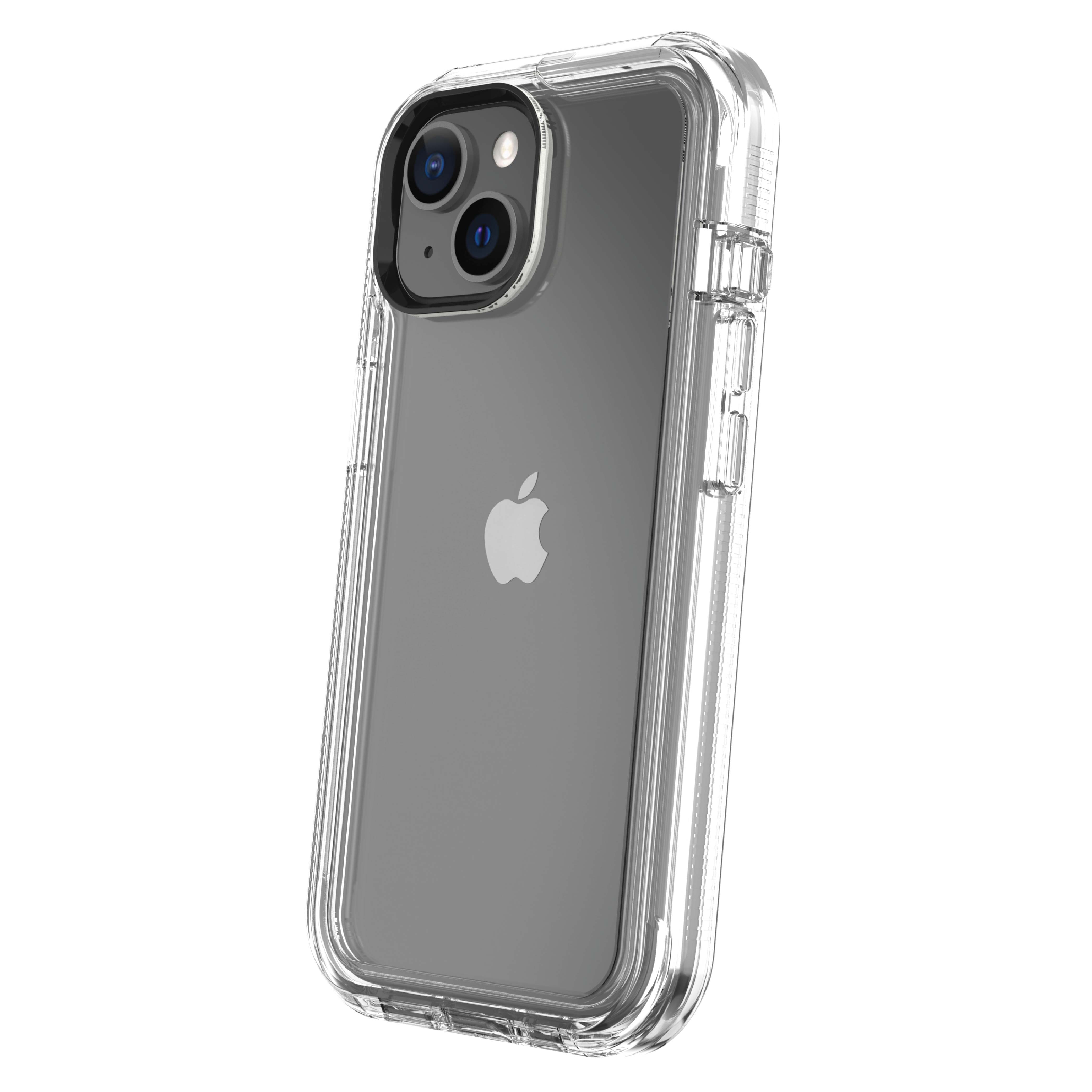 onn Rugged Phone Case with Holster for iPhone 17e / iPhone 16e / iPhone 15 / iPhone 14 / iPhone 13 - Clear
