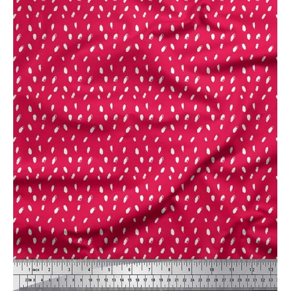 Soimoi Cotton Cambric Fabric Brush Stroke Abstract Print Sewing Fabric Yard 42 Inch Wide