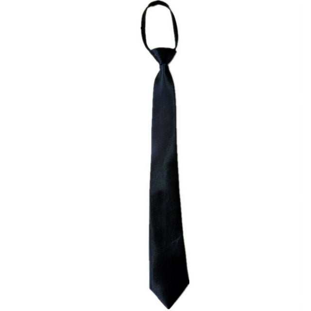 Corbata con cremallera para hombre y mujer, 5 cm, color liso, para estudiantes, fácil de tirar