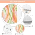 thumbnail image 4 of Colorful Abstract Rainbow Geometric Striped Shower Curtain for Bathroom 72W*72H Inch Cute Minimalist Retro Funky Bathtub Decor Groovy Aesthetic Waterproof Polyester Fabric Set with 12 Hooks, 4 of 6