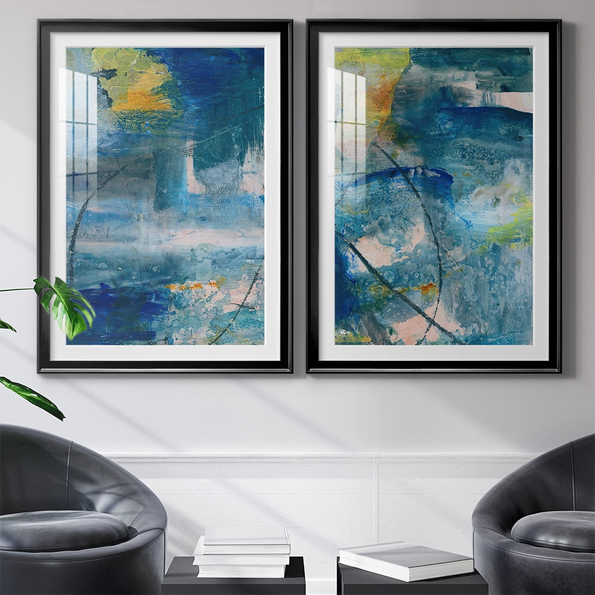 Wexford Home Spring Winds I Premium Framed Print, 18.5" x 24.5" - Ready to Hang, Black (Set of 2)