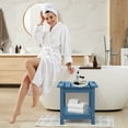 thumbnail image 4 of SERWALL HDPE Shower Bench for Inside Shower, Waterproof Shower Stool with Handles- Blue, 4 of 9
