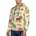 thumbnail image 3 of Bingfone Monkeys In The Jungle Men'S Drawstring Hoodie Long Sleeve Pocket Sweatshirts-Medium, 3 of 9