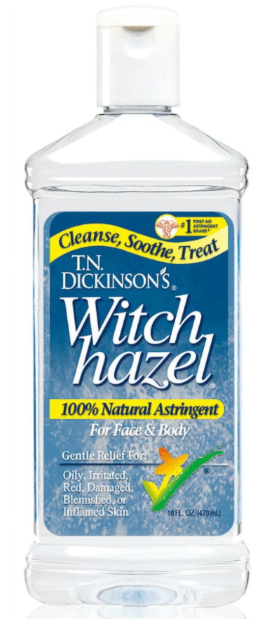 (2 Pack)T.N. Dickinson's Witch Hazel 100% Natural Astringent By Dickinson Brands,16 fl oz