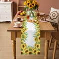 thumbnail image 2 of Summer Sunflowers Table Runner 72 Inches, Botanical Yellow Flowers Leaves Plants Bed Runner Dresser Scarves Tabletop for Indoor Outdoor Parties/Ceremony/Banquet, 18" x 72", 2 of 9