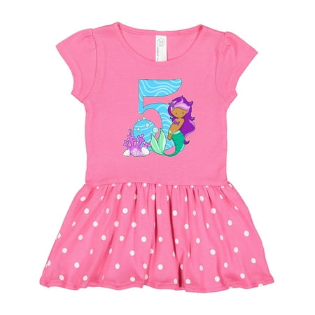 

Inktastic Fifth Birthday Mermaid Gift Toddler Girl Dress