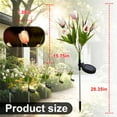 thumbnail image 4 of Rirool Solar Garden Lights Outdoor, 2 Pack Solar Tulip Lights with 14 Flowers, IP65 Waterproof LED Stake Light for Yard, Pathway, Patio, Landscape (Lavender), 4 of 8