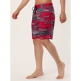 thumbnail image 2 of INSPIRE CHIC Shorts de ba?o con estampado de color en contraste de cintucon cordón de verano pahombre rojo 32, 2 of 6