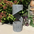 thumbnail image 5 of Sunnydaze Showering Spiral Polyresin Outdoor Water Fountain with Light, 5 of 8