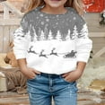 thumbnail image 7 of Boys Girls Christmas Sweatshirt Long Sleeve Crewneck Casual Santa Claus and Reindeer Print Pullover Sweatshirts 1-12 Years, 7 of 7