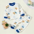 thumbnail image 2 of Kaprioy Toddler Baby Boy Clothes Fall Winter Sweatshirts Long Sleeve Tops Pant 2Pc Sets Toddler Outfit For Boys Boys Clothes Boys Outfits, 2 of 4