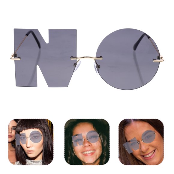 OUNONA 1Par Gafas De Sol Negras De Creativo Para Fiesta Y Con Estilo Chic