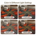 thumbnail image 7 of ODIKA Volcano Deep Glowing Formation Bold Orange Crimson Pile Volcanic Stain Resistant Low Profile for Dorm Room, Small Living Apartment, 7 of 7