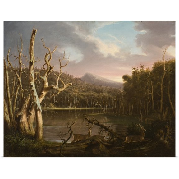 Great BIG Canvas | Rolled Thomas Cole Poster Print entitled Lake with Dead Trees (Catskill)