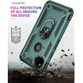 thumbnail image 6 of Phone Case for Google 4a 4G,Google Pixel 4a 4G Case, [ Military Grade ] Shock-Absorption Bumper Cover Anti-Scratch Case with Ring Car Mount Kickstand for Google Pixel 4a 4G - Teal, 6 of 11