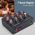 thumbnail image 2 of 7 Band Sound Equalizer RCA Output Input Dual Channel Car Sound Equalizer 3.5mm Jack Aluminum Alloy for Mobile Phone Game Console, 2 of 4