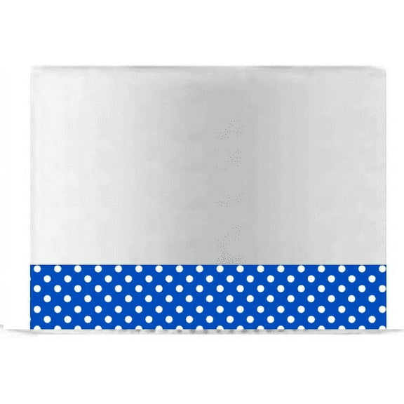 Royal Blue and White Polka Dot Edible Cake Decoration Ribbon -6 Slim Strips