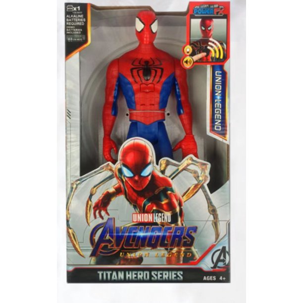 Los vengadores héroes Spider-Man Iron Man muñeca multiarticulación móvil adorno luminoso juguete regalo de cumpleaños