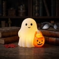 thumbnail image 6 of Cute White Ghost Figurine for Halloween Decorations, Spooky Party Yard Decor, Desk and Shelf Ornament for Home Seasonal Festive Tabletop Display, 1Pack Ghost Figurine #A, 6 of 6