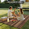 thumbnail image 4 of Vintage Wood Grain Outdoor Rug for Patio/Deck/Porch, Non-Slip Large Area Rug 6 x 9 Ft, Country Wooden Board Brown Indoor Outdoor Rugs Washable Area Rugs, Reversible Camping Rug Carpet Runner, 4 of 8