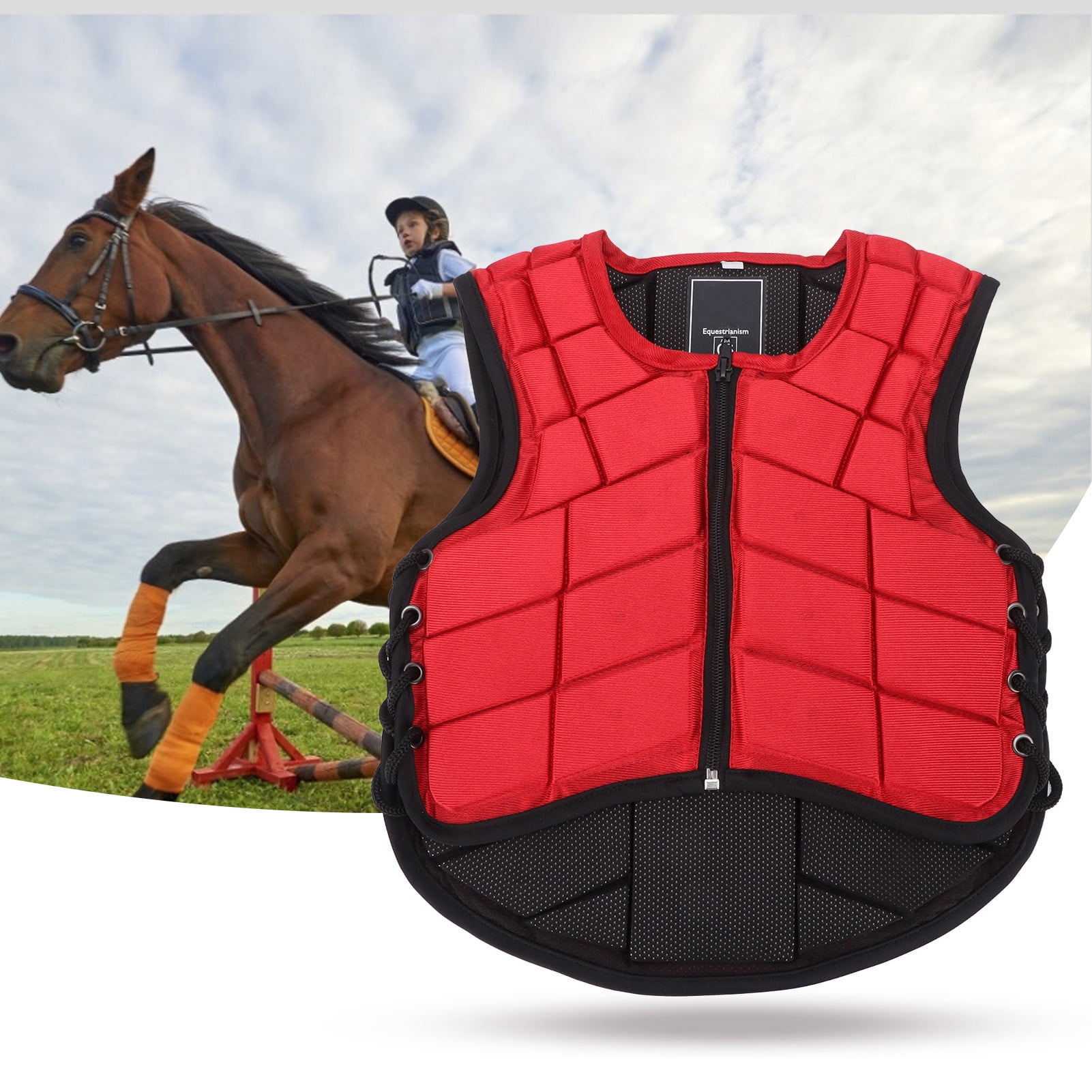 Ymiko Kids Equestrian Vest, Foam Padded Equestrian Vest For Horse
