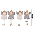 thumbnail image 2 of Adornos navideños con forma de ángel para colgar en el árbol, manualidades navideñas, decoraciones de elfos, 2 of 5