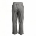 thumbnail image 5 of Women's Corduroy Wide Leg Pants with Pockets, Elastic Drawstring High Waist, Casual Loose Trousers, Pockets for Women, Lounge Pants, Business Casual Pants | UKHCCC,Gray L, 5 of 8