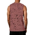 thumbnail image 3 of Men'S Ink Splatter Print Sleeveless Tank Top Casual Breathable Athletic Shirt For Workout Gym And Street Style Outfits Tank,Watermelon Red,M, 3 of 3