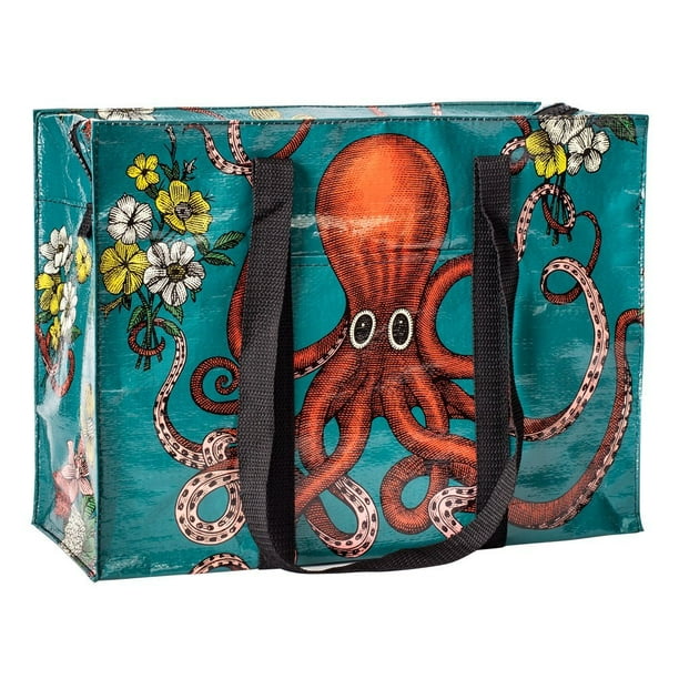 Shoulder Tote Blue Q Octopus 15x11" Shopping Bag QA651 Walmart