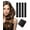 Black, variant on Overnight Blowout Rods Heatless Curls - 4 Pcs Hair Curlers to Sleep In, Velvet Hair Rollers with Satin Hair Scarf