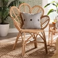 thumbnail image 2 of bali & pari Eliava Modern Natural Rattan Flower Accent Chair in Brown, 2 of 10