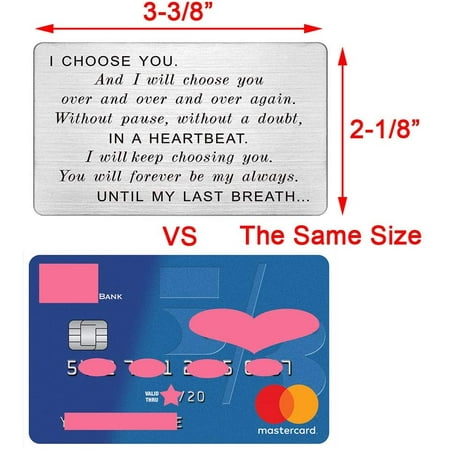 wallet romantic gifts engraved groom insert husband anniversary him mens gift card