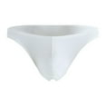 thumbnail image 2 of Mens Sexy Underwear Briefs Low Rise Thong G-String Briefs Cotton Underpant Bikini Swimwear Underwear Swimsuit (Large, White), 2 of 4