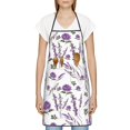 thumbnail image 3 of Pofeuu Lavender Flowers Print Aprons with Pockets, Cute Aprons for Kitchen, Cooking, Server, Barber, Chef Apron, 3 of 7