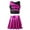 Hot Pink, variant on YIZYIF Girls Shiny Metallic Crop Top with Ruffled A-Line Skirt Skort Teens Jazz Hip Hop Modern Dance Costume Lake Green 10