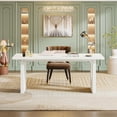 thumbnail image 4 of Tribesigns 70.9" Modern Executive Desk, Wood Large Office Computer Desk for Home Office, White, 4 of 5