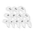 thumbnail image 2 of 12pcs PU Golf Iron Headcover Head Covers Protector Anti-scratch blanco, 2 of 9