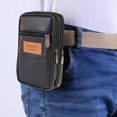 thumbnail image 2 of Sywqhk Casual Pu Riñonera Deportes Hombres Teléfono Monedero Cinturón Riñonera (Vertical Negro) Sywqhk Para estrenar, 2 of 6