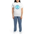 thumbnail image 4 of CafePress - Blue Tribal Turtle Sun Pajamas - Women's Short Sleeve Print T-Shirt and Pants Light Cotton Pajama Set, 4 of 7