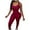 Wine, variant on IROINNID Sleeveless Round Neckline Jumpsuit For Women Full-Length Fashion Round-Neck Tank Casual Slim Elastic Jumpsuit