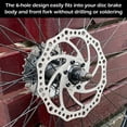 thumbnail image 4 of Disco de freno de bicicleta 203 mm 1 pieza de acero inoxidable bicicleta universal de 6 orificios, 4 of 7