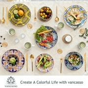 vancasso, 32-Piece Porcelain Dinnerware Set, Multicolour Dinner Set, Service for 8