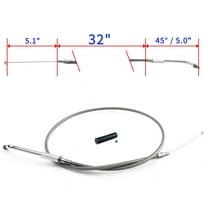 Stainless Braided Throttle Cable 56381 for Harley Sportster XL1200C Custom 96-98