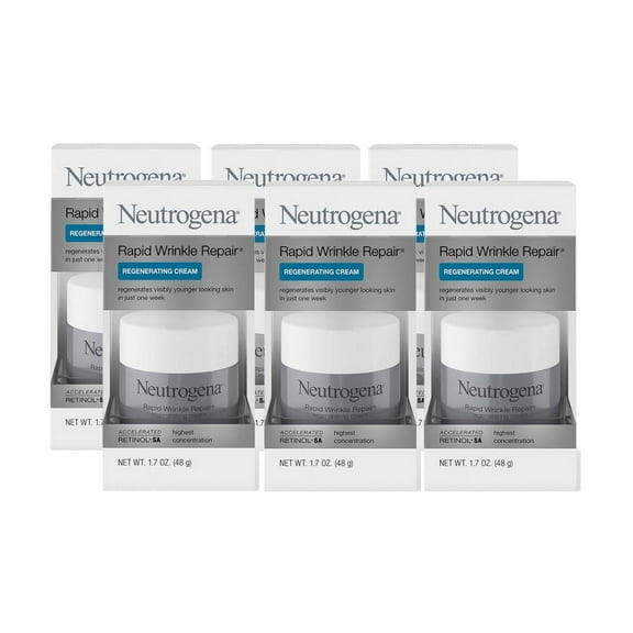 Neutrogena Rapid Wrinkle Repair Regenerating Cream 1.7 oz (Pack of 6)