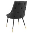 thumbnail image 5 of Side Dining Chair, Set of 2, Velvet, Black, Modern Contemporary Urban Design, Kitchen Room Cafe Bistro Restaurant Hospitality, 5 of 7