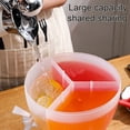 thumbnail image 4 of HaoXun Large Capacity 360° Rotatable Partition Beverage Jug - Plastic Cold Water Dispenser with Push-button Faucet for Home Kitchen Party Use, 4 of 6