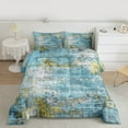 thumbnail image 2 of Manfei Watercolor Abstract Bedding Comforter Set,Modern Grunge Pastel Aesthetic Twin Comforter Sets,Blue Green White Bedding Set For Girl Kids,Breathable Home Decor Reversible,2-Piece, 2 of 8
