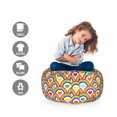 thumbnail image 2 of Rainbow Storage Toy Bag Chair, Abstract Wavy Stripes with Hearts Romantic Valentines Day Fun Celebration Theme, Stuffed Animal Organizer Washable Bag, Large Size, Multicolor, by Ambesonne, 2 of 3